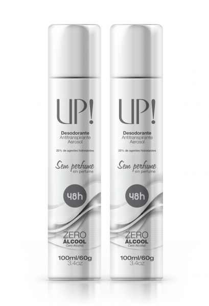 Linha de Desodorantes Antitranspirantes Aerosol UP!